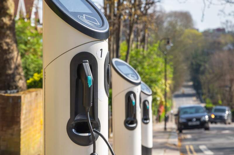 On-Street EV charging posts managed by Clenergy EV software